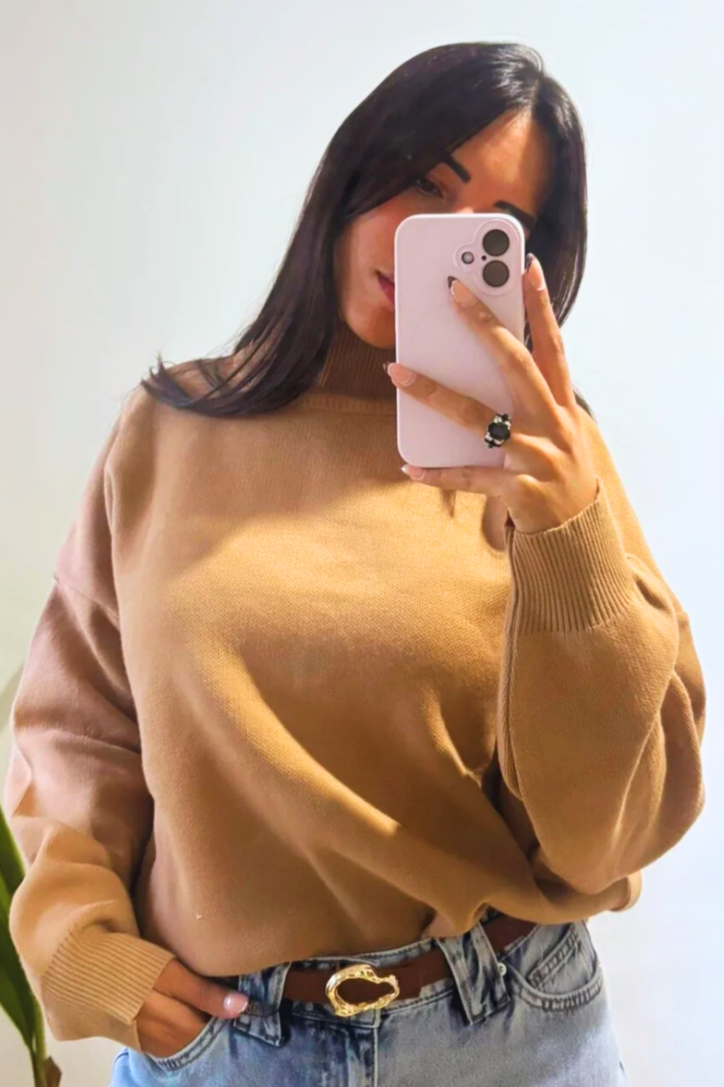 Jersey marrón oversize