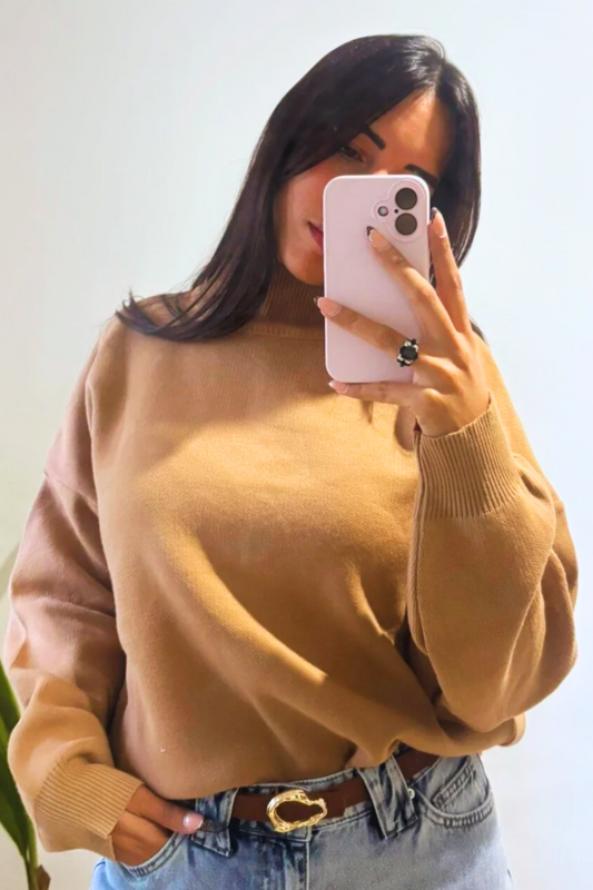 Jersey marrón oversize