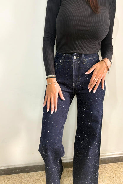 Pantalón tejano brillo