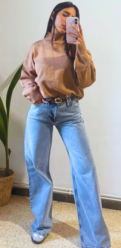 Jeans pierna ancha casual
